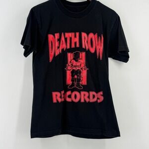 Death Row Records‎ Mens Graphic T-Shirt Black Red Logo Hip Hop Rap Tee 0654